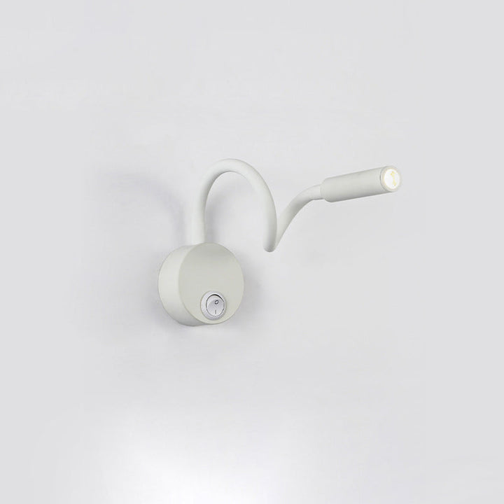 Modern Minimalist Iron Round Flexible Bend Tube LED Reading Lamp Wall Sconce Lamp for Bedroom | Kalsten