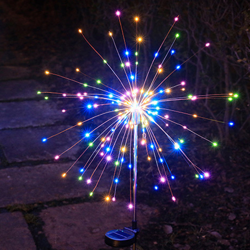 Contemporary Industrial Solar Firework Stainless Steel LED Waterproof Lawn Insert Light For Outdoor Patio | Kalsten