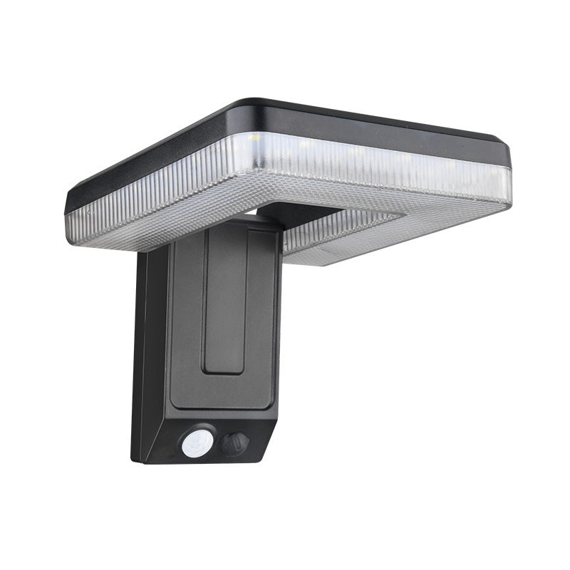 Contemporary Industrial Square ABS Solar Waterproof LED Outdoor Wall Sconce Lamp For Garden | Kalsten