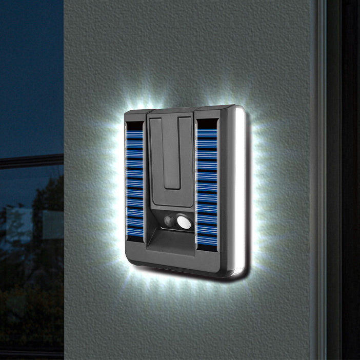 Contemporary Industrial Square ABS Solar Waterproof LED Outdoor Wall Sconce Lamp For Garden | Kalsten