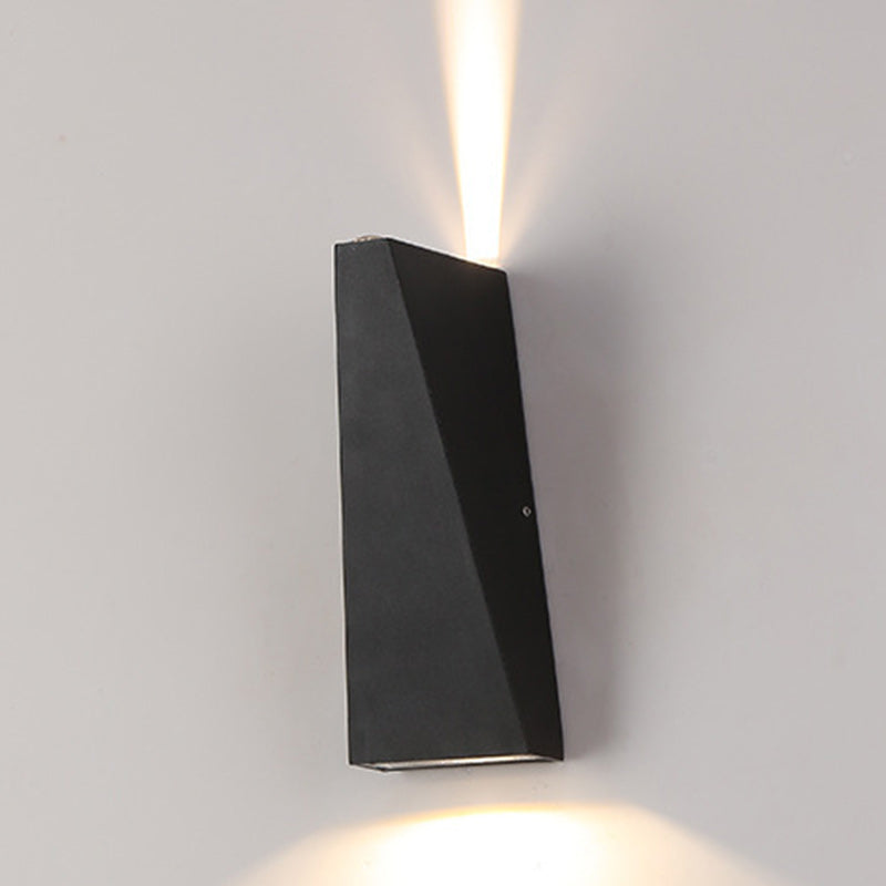 Modern Minimalist Aluminum Up And Down Illuminated LED Wall Sconce Lamp For Outdoor Patio | Kalsten