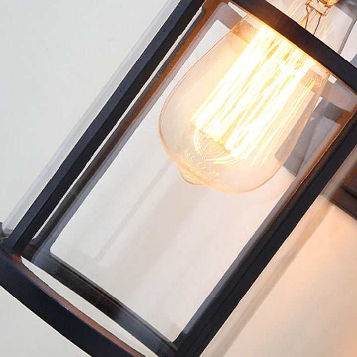 Contemporary Industrial Cylinder Aluminum Glass Shade 1-Light Waterproof Wall Sconce Lamp For Outdoor Patio | Kalsten