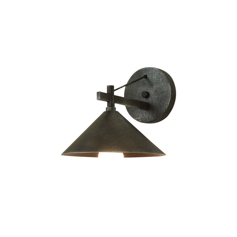 Contemporary Nordic Iron Geometric Cone 1-Light Outdoor Waterproof Wall Sconce Lamp For Garden | Kalsten