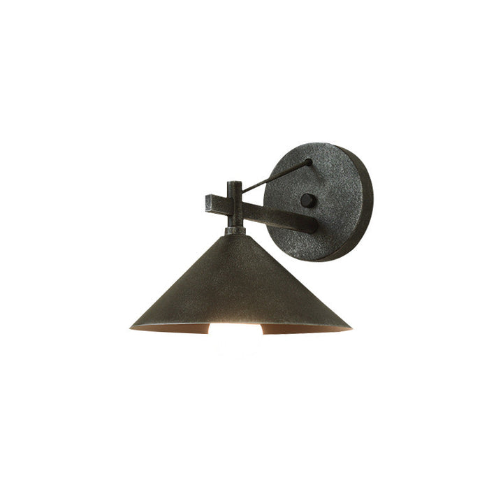 Contemporary Nordic Iron Geometric Cone 1-Light Outdoor Waterproof Wall Sconce Lamp For Garden | Kalsten