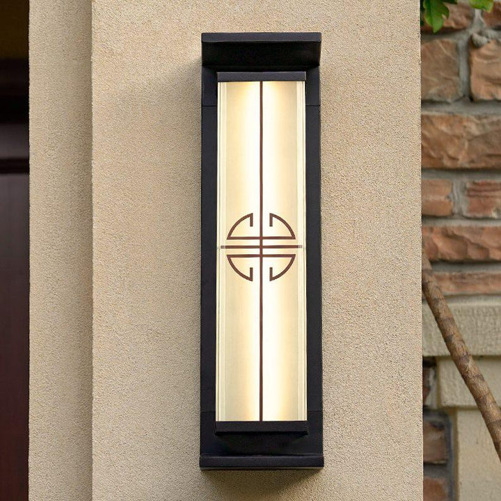 Contemporary Industrial Rectangular Aluminum Stainless Steel LED Outdoor Solar Wall Sconce Lamp For Outdoor Patio | Kalsten