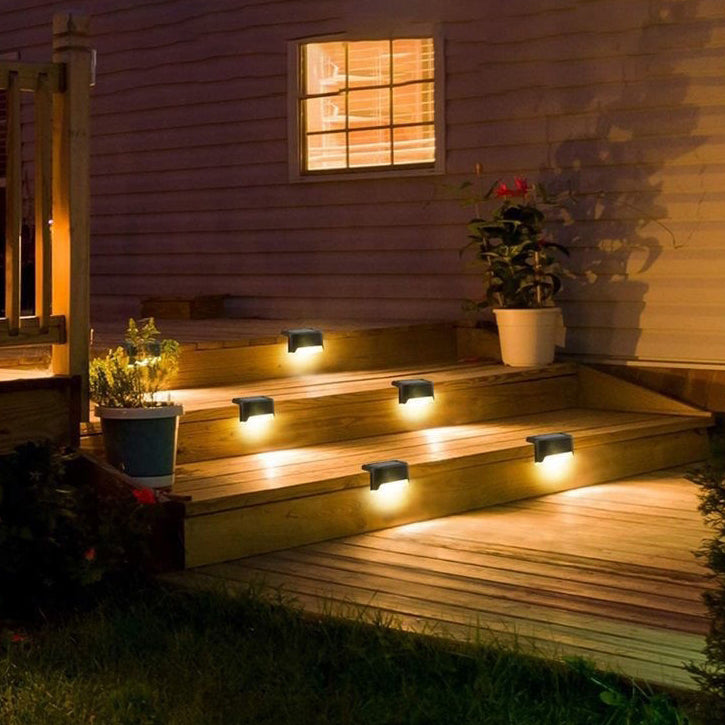 Contemporary Industrial PP Square Waterproof LED Solar Outdoor Step Light For Garden | Kalsten