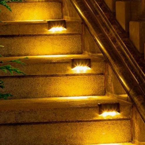 Contemporary Industrial PP Square Waterproof LED Solar Outdoor Step Light For Garden | Kalsten