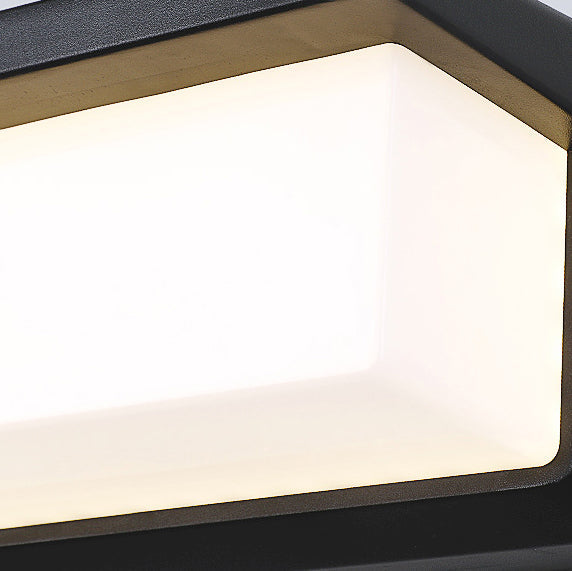Contemporary Simplicity Rectangular Waterproof Solar Human Body Induction LED Outdoor Wall Sconce Lamp For Garden | Kalsten