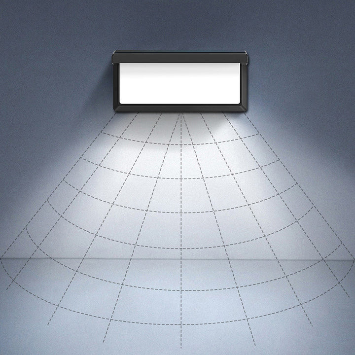 Contemporary Simplicity Rectangular Waterproof Solar Human Body Induction LED Outdoor Wall Sconce Lamp For Garden | Kalsten