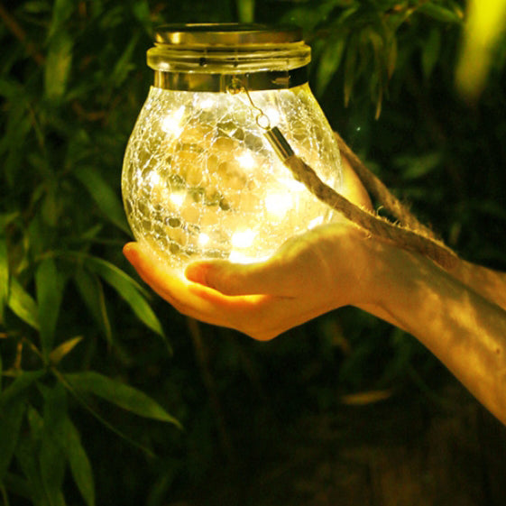 Modern Minimalist Solar Waterproof Round Bottle Round Cracked Glass ABS Stainless Steel LED Outdoor Light For Garden | Kalsten