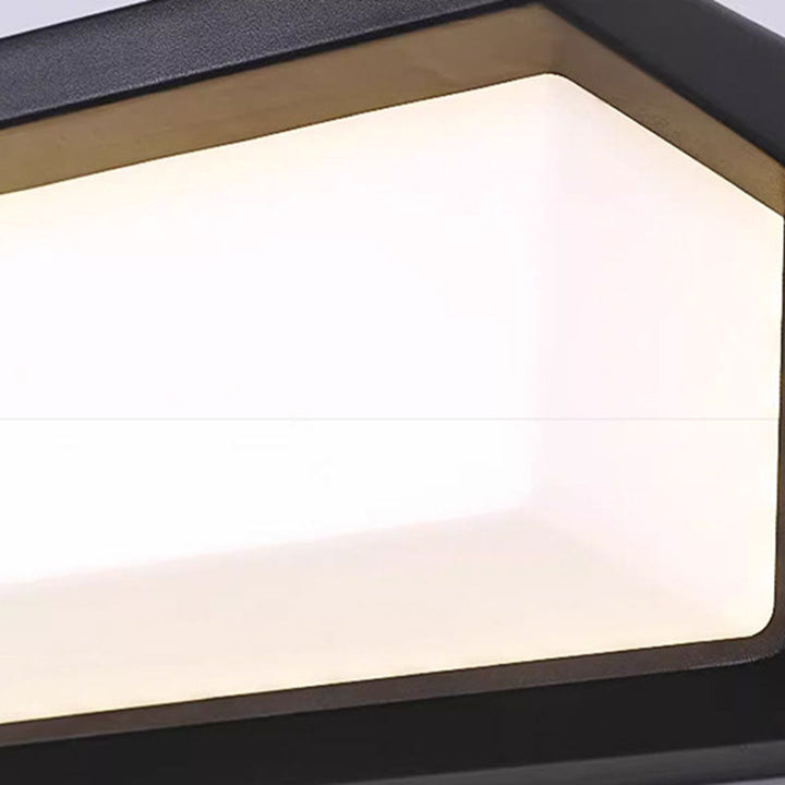 Modern Minimalist Waterproof Rectangle Oval PC Aluminum LED Wall Sconce Lamp For Outdoor | Kalsten