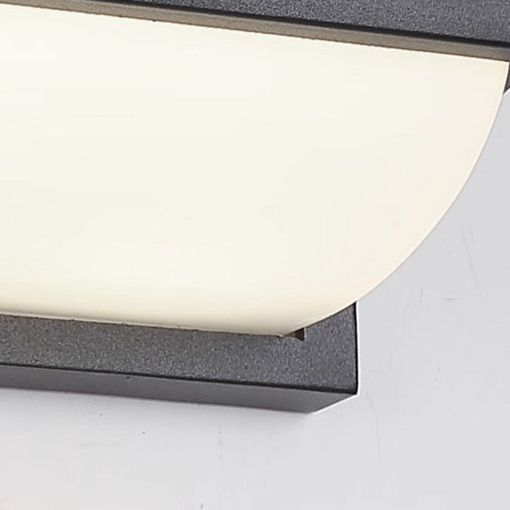 Modern Minimalist Waterproof Rectangle Oval PC Aluminum LED Wall Sconce Lamp For Outdoor | Kalsten