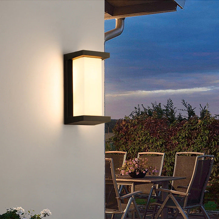 Modern Minimalist Waterproof Rectangle Oval PC Aluminum LED Wall Sconce Lamp For Outdoor | Kalsten
