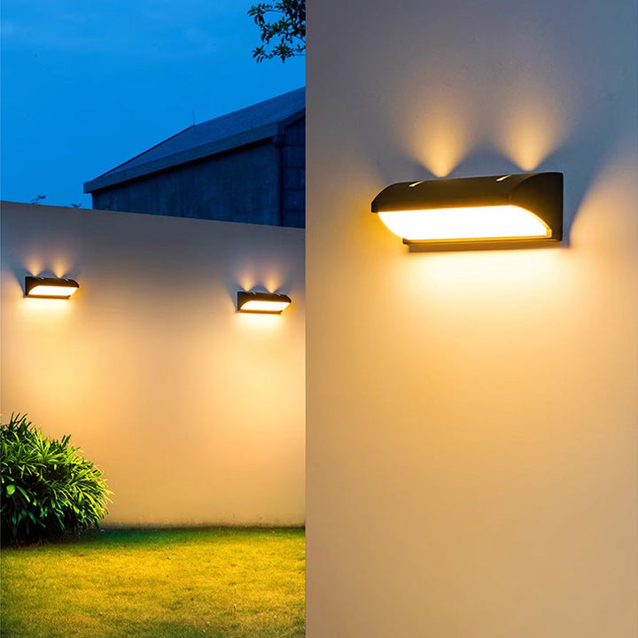 Modern Minimalist Waterproof Rectangle Oval PC Aluminum LED Wall Sconce Lamp For Outdoor | Kalsten