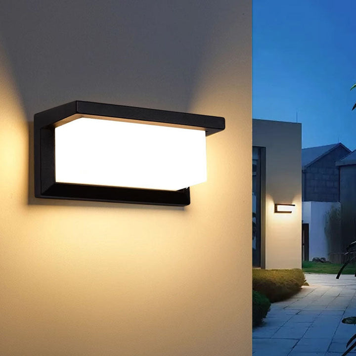 Modern Minimalist Waterproof Rectangle Oval PC Aluminum LED Wall Sconce Lamp For Outdoor | Kalsten