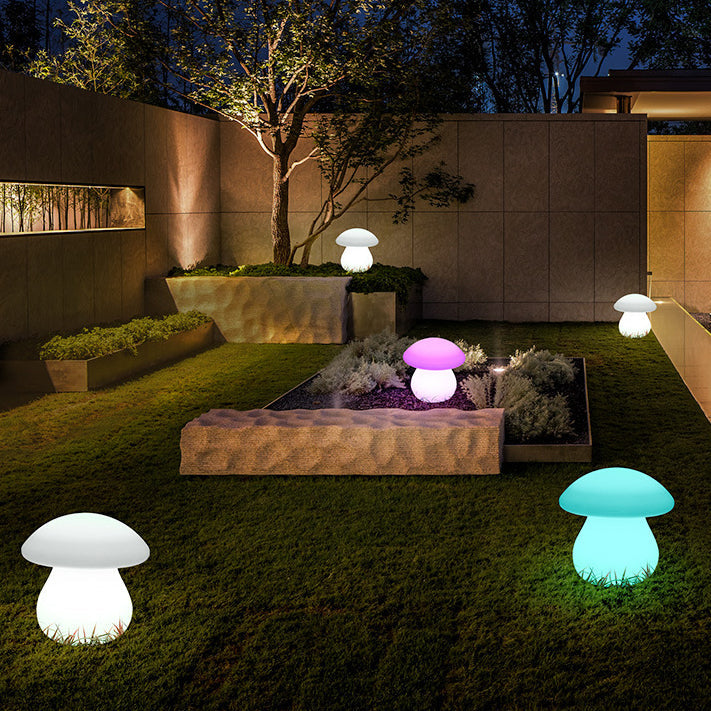 Contemporary Creative Solar Waterproof Mushroom Shape PE LED Outdoor Light For Patio | Kalsten