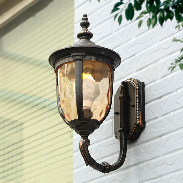 Contemporary Nordic Jar Aluminum Glass 1-Light Wall Sconce Lamp For Outdoor Patio | Kalsten