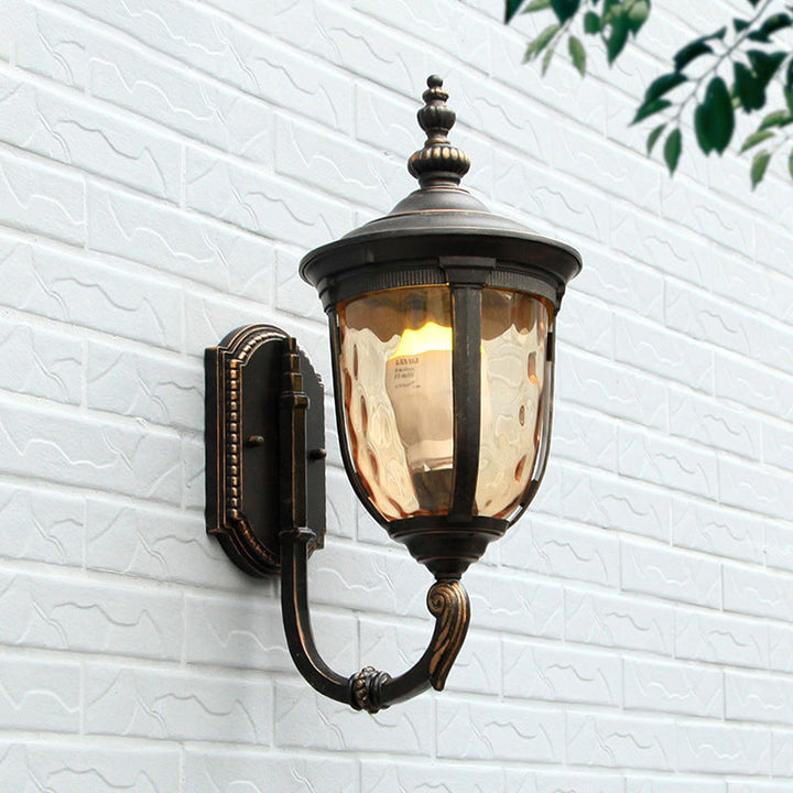 Contemporary Nordic Jar Aluminum Glass 1-Light Wall Sconce Lamp For Outdoor Patio | Kalsten