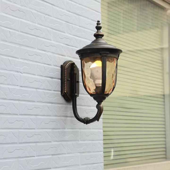 Contemporary Nordic Jar Aluminum Glass 1-Light Wall Sconce Lamp For Outdoor Patio | Kalsten
