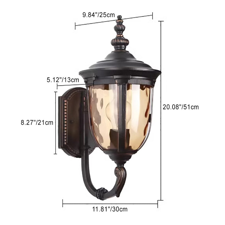 Contemporary Nordic Jar Aluminum Glass 1-Light Wall Sconce Lamp For Outdoor Patio | Kalsten