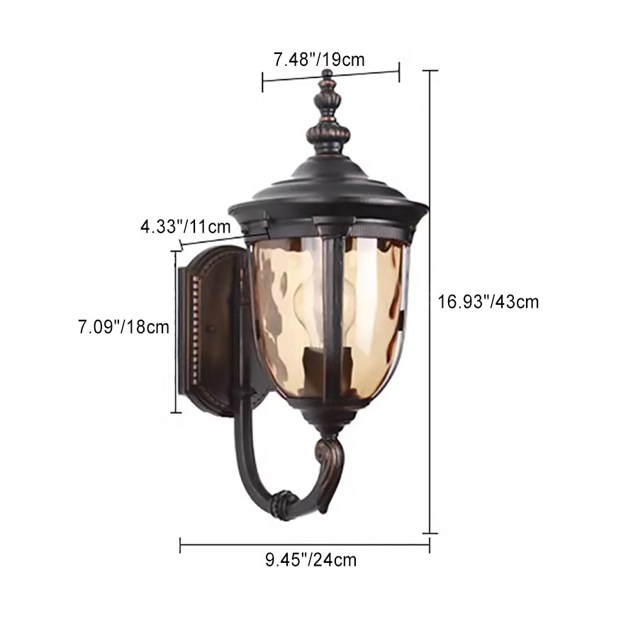 Contemporary Nordic Jar Aluminum Glass 1-Light Wall Sconce Lamp For Outdoor Patio | Kalsten