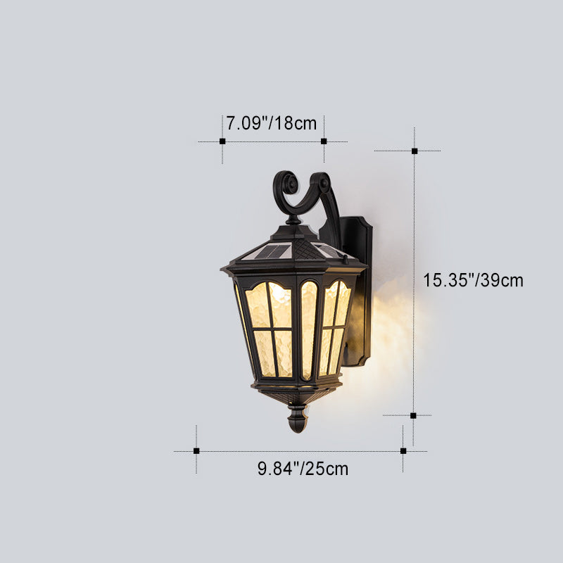 Traditional European Lantern Waterproof Aluminum Glass 1-Light Wall Sconce Lamp For Outdoor Patio | Kalsten