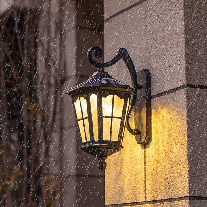 Traditional European Lantern Waterproof Aluminum Glass 1-Light Wall Sconce Lamp For Outdoor Patio | Kalsten