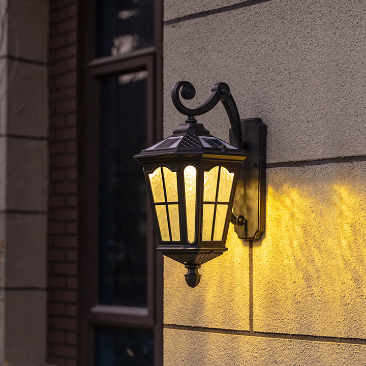 Traditional European Lantern Waterproof Aluminum Glass 1-Light Wall Sconce Lamp For Outdoor Patio | Kalsten
