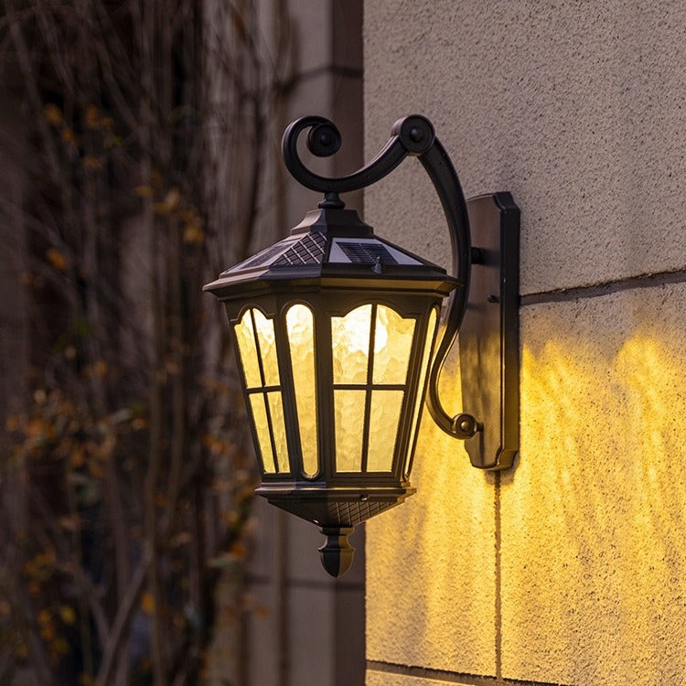 Traditional European Lantern Waterproof Aluminum Glass 1-Light Wall Sconce Lamp For Outdoor Patio | Kalsten