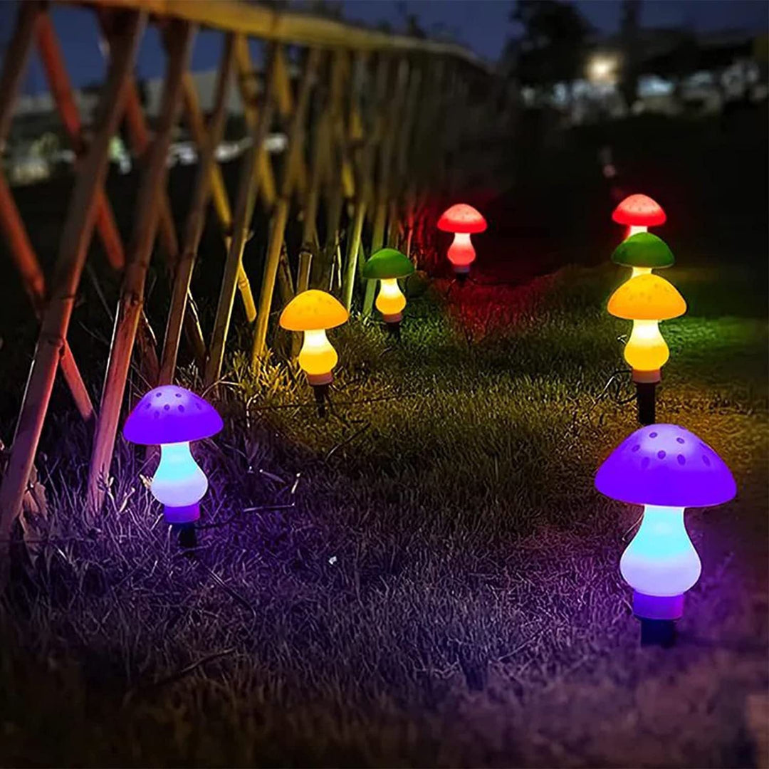 Contemporary Creative Waterproof Solar Mushroom Plastic LED Landscape Lighting Outdoor Lights For Garden | Kalsten