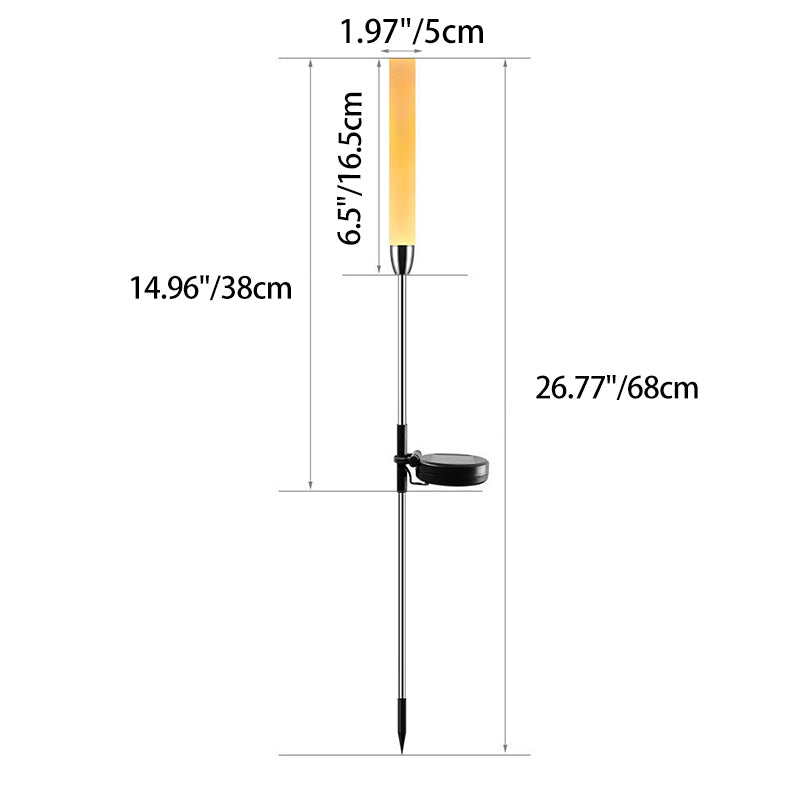 Modern Art Deco Waterproof Solar Cylinder Acrylic Aluminum Stainless Steel ABS LED Outdoor Light Landscape Lighting For Garden | Kalsten