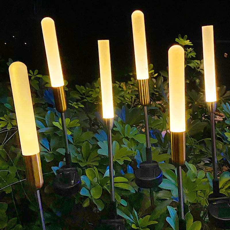 Modern Art Deco Waterproof Solar Cylinder Acrylic Aluminum Stainless Steel ABS LED Outdoor Light Landscape Lighting For Garden | Kalsten