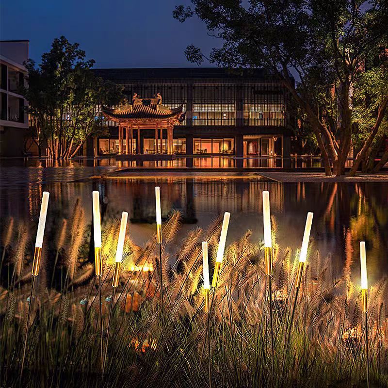Modern Art Deco Waterproof Solar Cylinder Acrylic Aluminum Stainless Steel ABS LED Outdoor Light Landscape Lighting For Garden | Kalsten