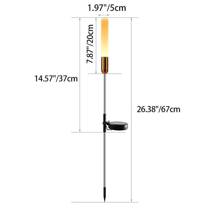 Modern Art Deco Waterproof Solar Cylinder Acrylic Aluminum Stainless Steel ABS LED Outdoor Light Landscape Lighting For Garden | Kalsten