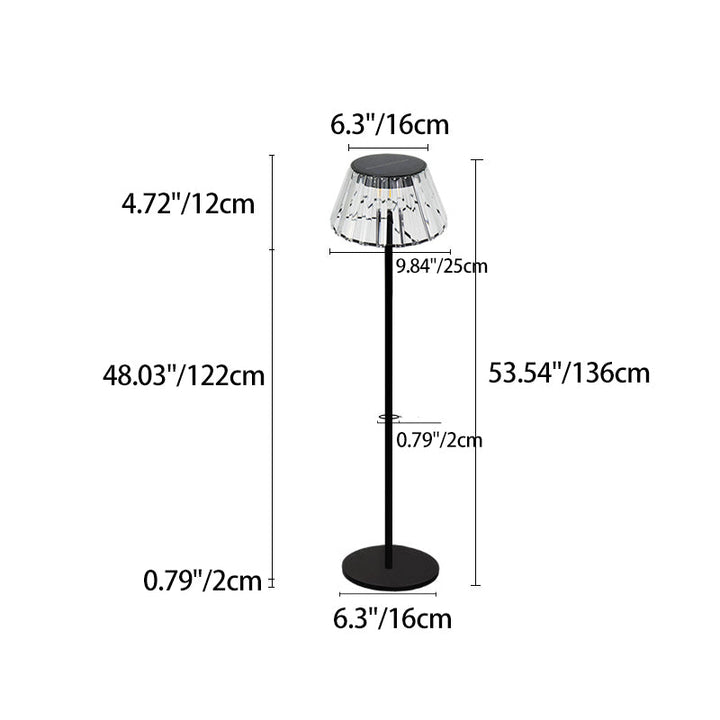 Contemporary Industrial Waterproof Solar USB Iron Glass Outdoor LED Standing Floor Lamp For Garden | Kalsten