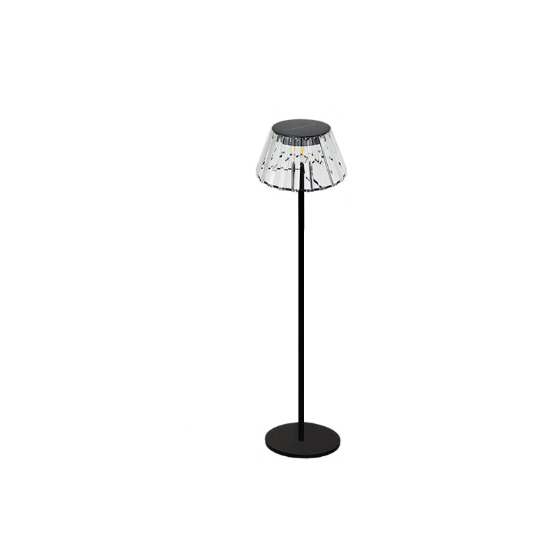 Contemporary Industrial Waterproof Solar USB Iron Glass Outdoor LED Standing Floor Lamp For Garden | Kalsten