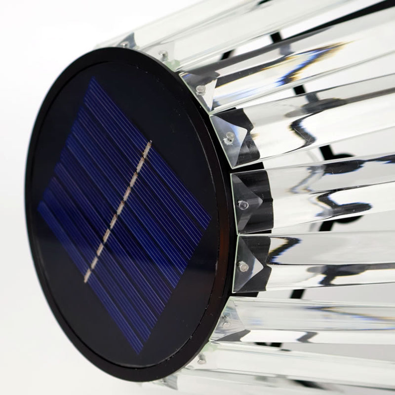 Contemporary Industrial Waterproof Solar USB Iron Glass Outdoor LED Standing Floor Lamp For Garden | Kalsten