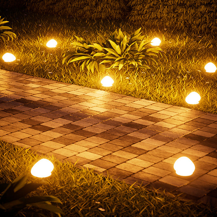 Modern Minimalist Waterproof Solar Pebble PP LED Outdoor Light Landscape Lighting For Garden | Kalsten