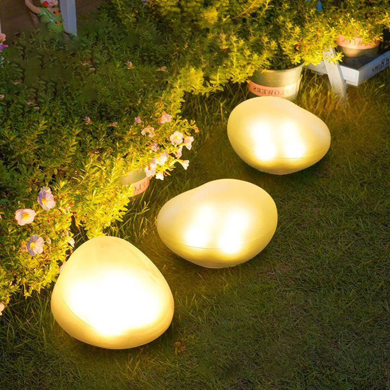 Modern Minimalist Waterproof Solar Pebble PP LED Outdoor Light Landscape Lighting For Garden | Kalsten