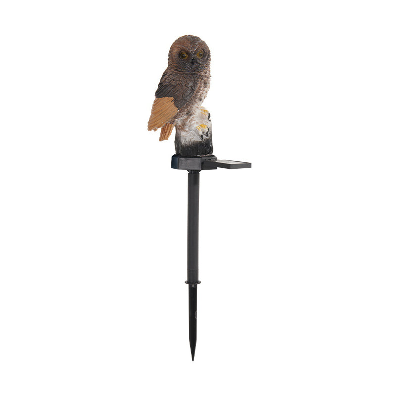 Modern Art Deco Waterproof Solar Resin PP Owl LED Landscape Lighting Outdoor Light For Outdoor Patio | Kalsten