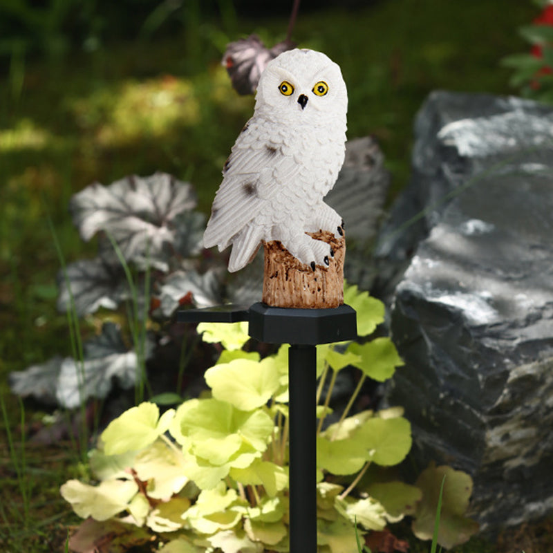 Modern Art Deco Waterproof Solar Resin PP Owl LED Landscape Lighting Outdoor Light For Outdoor Patio | Kalsten