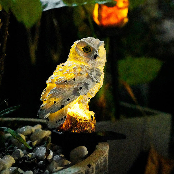 Modern Art Deco Waterproof Solar Resin PP Owl LED Landscape Lighting Outdoor Light For Outdoor Patio | Kalsten