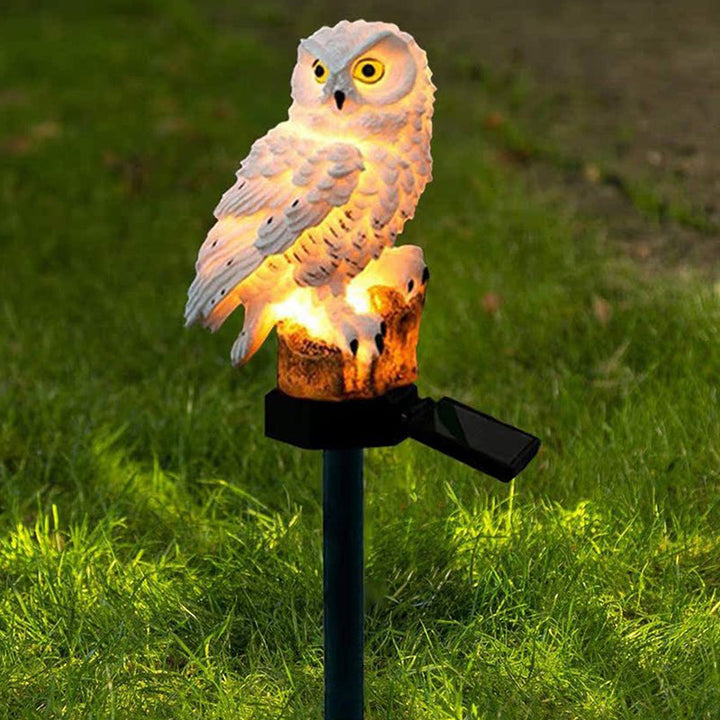 Modern Art Deco Waterproof Solar Resin PP Owl LED Landscape Lighting Outdoor Light For Outdoor Patio | Kalsten