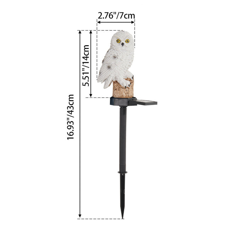Modern Art Deco Waterproof Solar Resin PP Owl LED Landscape Lighting Outdoor Light For Outdoor Patio | Kalsten