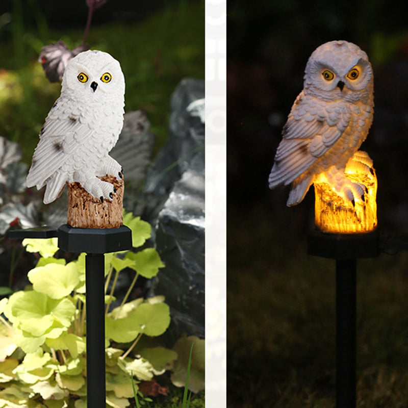 Modern Art Deco Waterproof Solar Resin PP Owl LED Landscape Lighting Outdoor Light For Outdoor Patio | Kalsten
