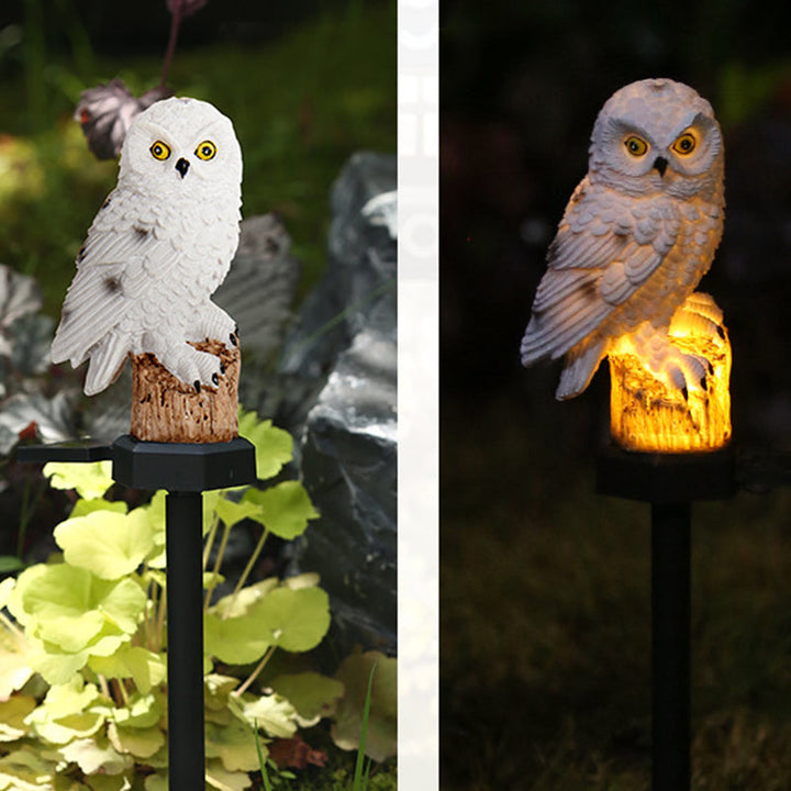 Modern Art Deco Waterproof Solar Resin PP Owl LED Landscape Lighting Outdoor Light For Outdoor Patio | Kalsten