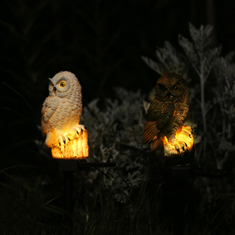 Modern Art Deco Waterproof Solar Resin PP Owl LED Landscape Lighting Outdoor Light For Outdoor Patio | Kalsten