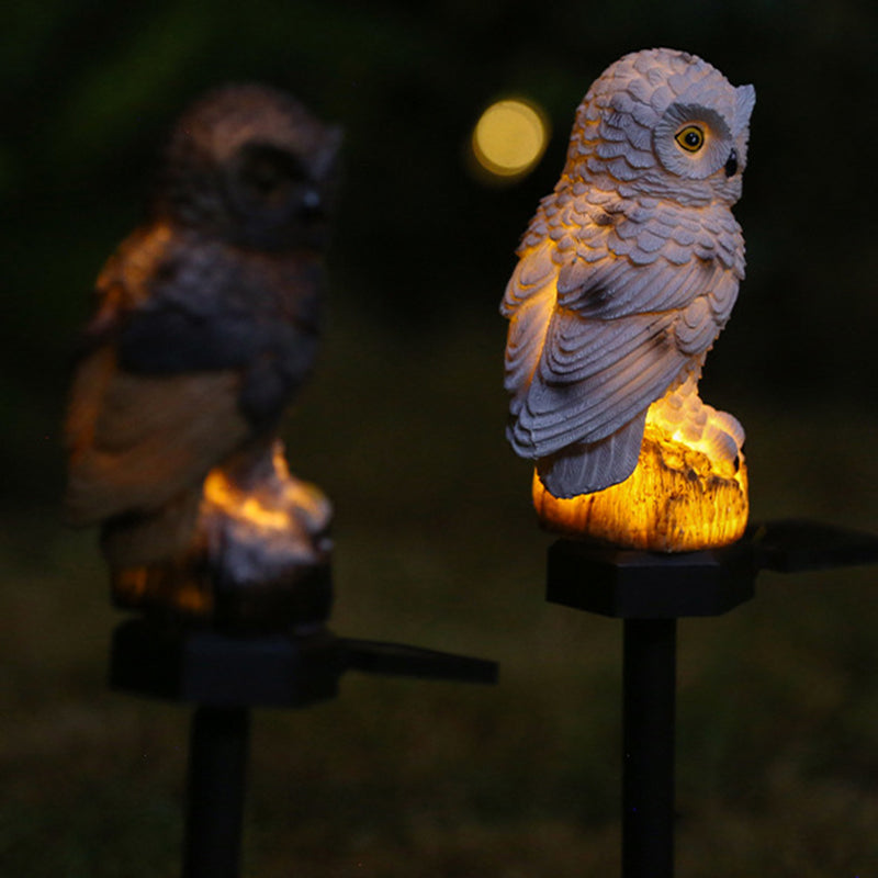 Modern Art Deco Waterproof Solar Resin PP Owl LED Landscape Lighting Outdoor Light For Outdoor Patio | Kalsten