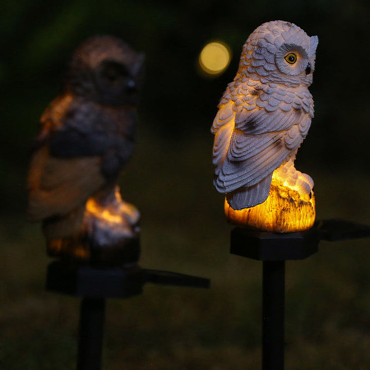 Modern Art Deco Waterproof Solar Resin PP Owl LED Landscape Lighting Outdoor Light For Outdoor Patio | Kalsten