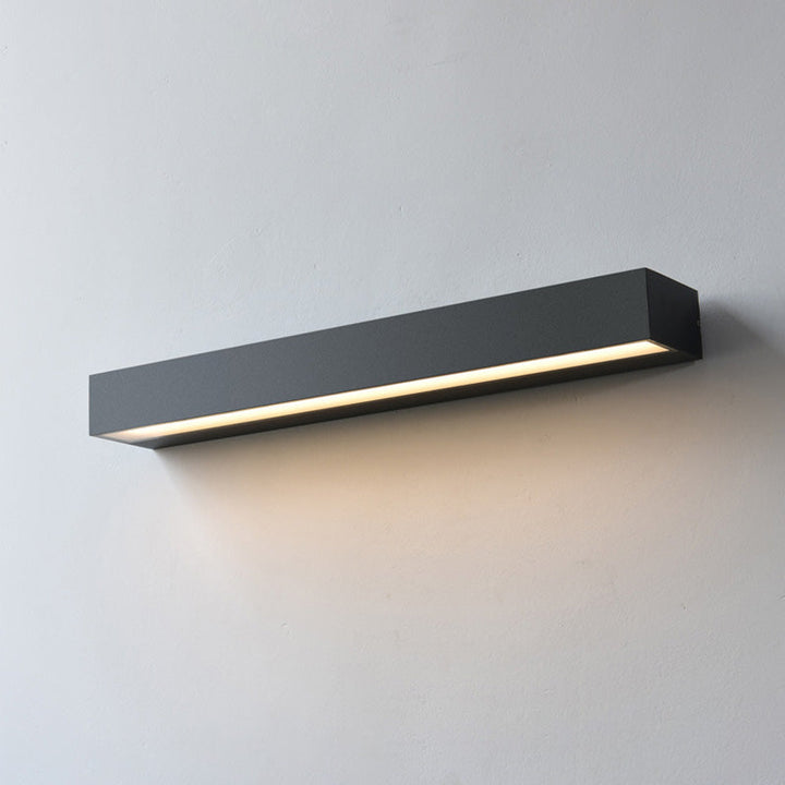 Modern Minimalist Rectangular Bar Waterproof Aluminum LED Wall Sconce Lamp For Garden | Kalsten